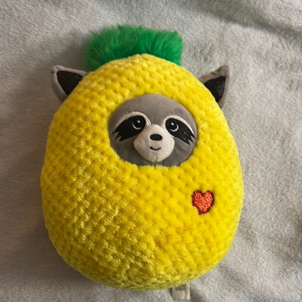 Yellow Raccoon Plush Toy